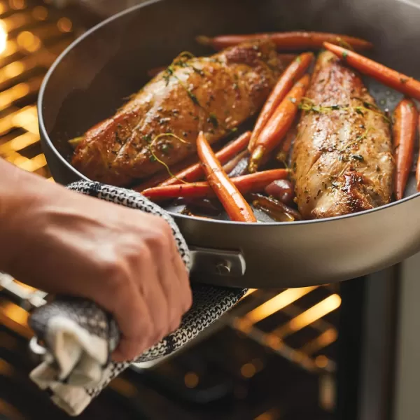 Anolon Advanced Hard Anodized Nonstick Pan/Flat Grill, Griddle w/Rack , Indigo