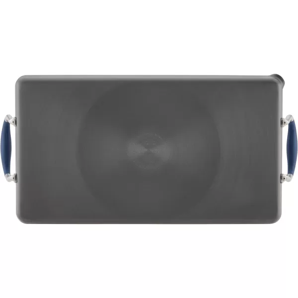 Anolon Advanced Hard Anodized Nonstick Pan/Flat Grill, Griddle w/Rack , Indigo