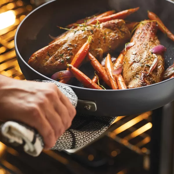 Anolon Advanced Home Hard Anodized Nonstick Deep Square Griddle Pan/Grill, 11 Inch, Bronze