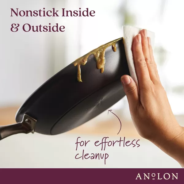 Anolon Advanced Home Hard Anodized Nonstick Deep Square Griddle Pan/Grill, 11 Inch, Bronze