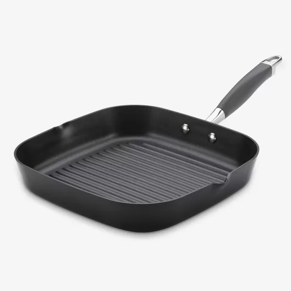 Anolon Advanced Home Hard Anodized Nonstick Deep Square Griddle Pan/Grill, 11 Inch, Bronze