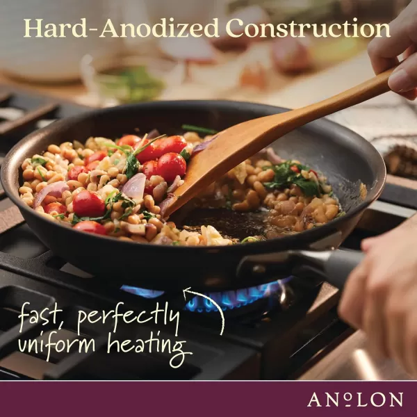 Anolon Advanced Home Hard Anodized Nonstick Deep Square Griddle Pan/Grill, 11 Inch, Bronze