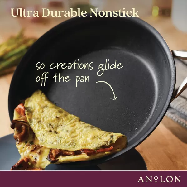 Anolon Allure Hard Anodized Nonstick Deep Square Griddle Pan/Grill, 11 Inch, Dark Gray)