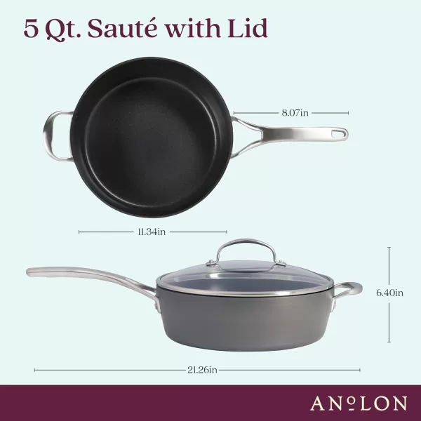 Anolon Allure Hard Anodized Nonstick Deep Square Griddle Pan/Grill, 11 Inch, Dark Gray)