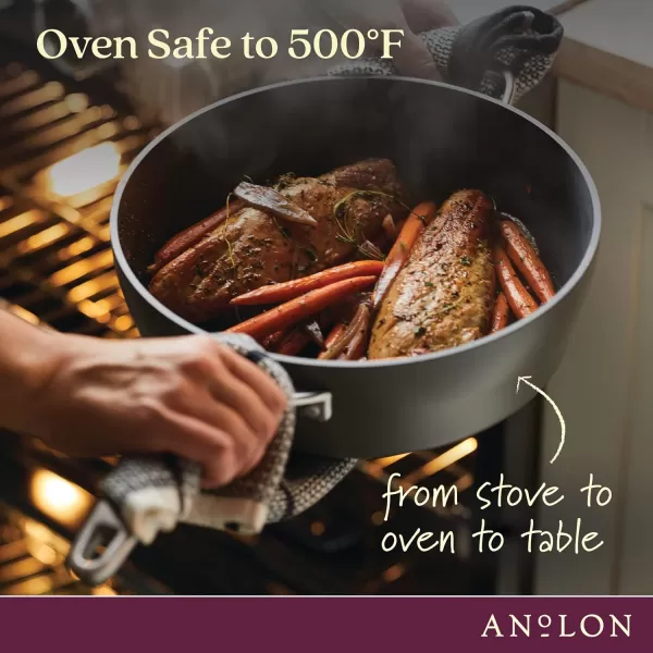 Anolon Allure Hard Anodized Nonstick Deep Square Griddle Pan/Grill, 11 Inch, Dark Gray)