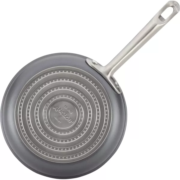 Anolon Accolade Forged Hard Anodized Nonstick Square Grill Pan/Griddle with Spouts, 11 Inch - Moonstone Gray)