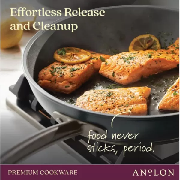 Anolon Accolade Forged Hard Anodized Nonstick Square Grill Pan/Griddle with Spouts, 11 Inch - Moonstone Gray)
