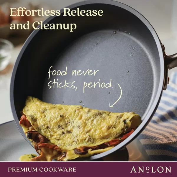 Anolon Accolade Forged Hard Anodized Nonstick Square Grill Pan/Griddle with Spouts, 11 Inch - Moonstone Gray)