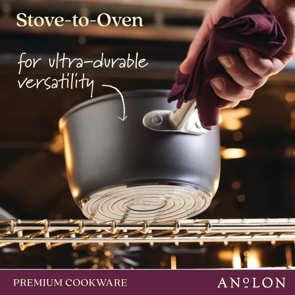 Anolon Accolade Forged Hard Anodized Nonstick Square Grill Pan/Griddle with Spouts, 11 Inch - Moonstone Gray)