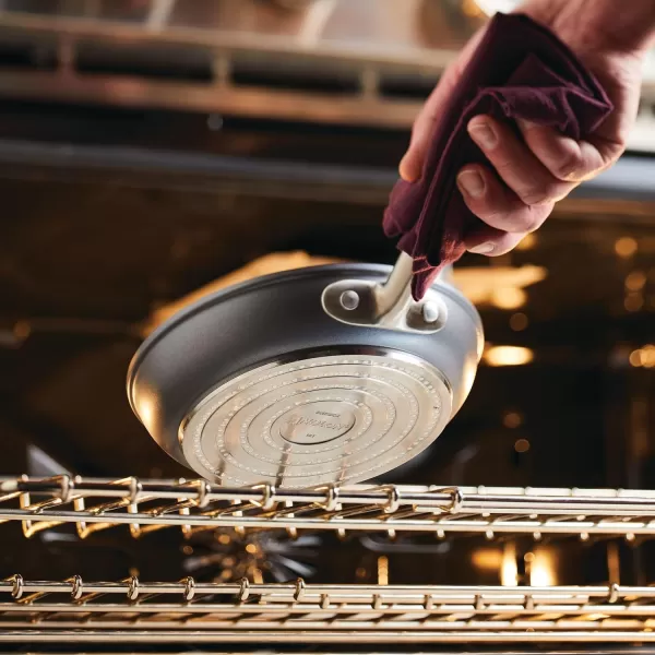 Anolon Accolade Forged Hard Anodized Nonstick Square Grill Pan/Griddle with Spouts, 11 Inch - Moonstone Gray)