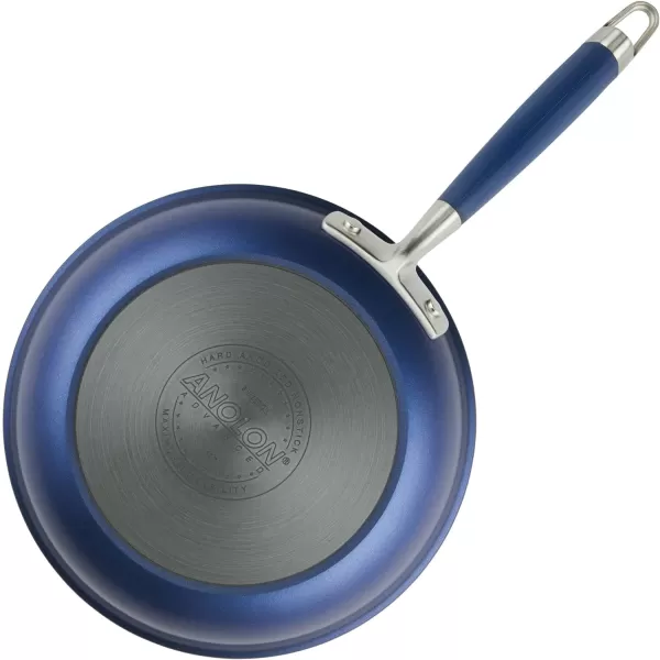 Anolon Advanced Hard-Anodized Nonstick 12-Inch Deep Frying Pan with Glass Lid / Nonstick Skillet, 12 Inch, Bronze