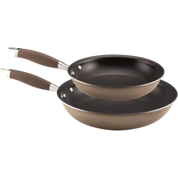 Anolon Advanced Hard-Anodized Nonstick 12-Inch Deep Frying Pan with Glass Lid / Nonstick Skillet, 12 Inch, Bronze