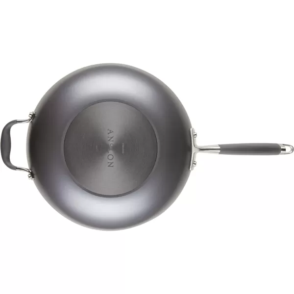 Anolon Advanced Hard Anodized Nonstick Frying Pan/ Fry Saute All Purpose Pan with Lid - 12 Inch, Gray