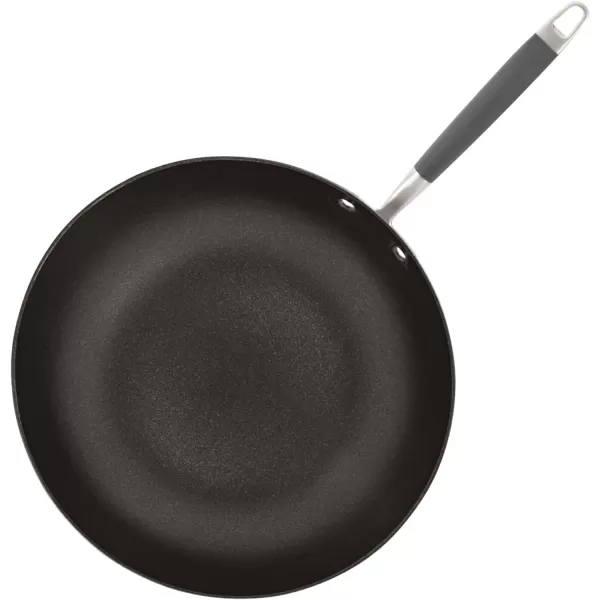 Anolon Advanced Hard Anodized Nonstick Frying Pan/ Fry Saute All Purpose Pan with Lid - 12 Inch, Gray