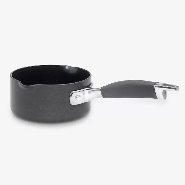 Anolon Advanced Home Hard Anodized Nonstick Sauce Pan/Saucepan with Straining and Lid, 2 Quart 