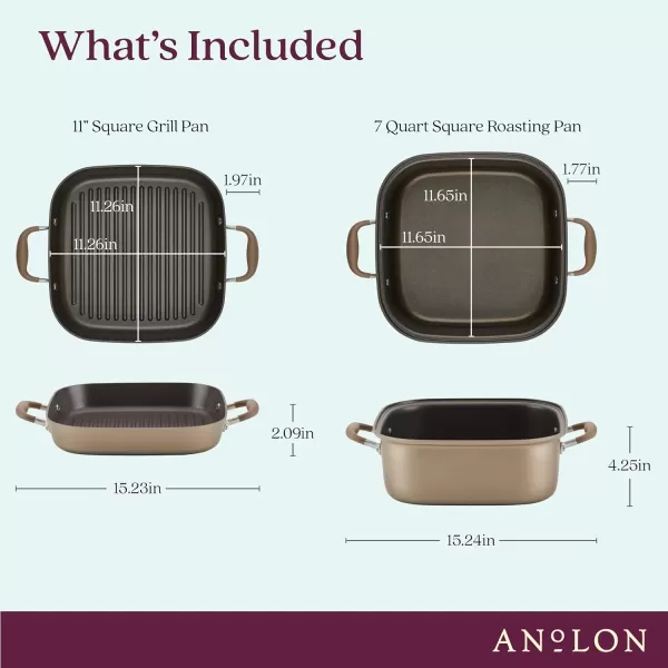 Anolon Advanced Home Hard-Anodized Nonstick Two Step Meal Set )