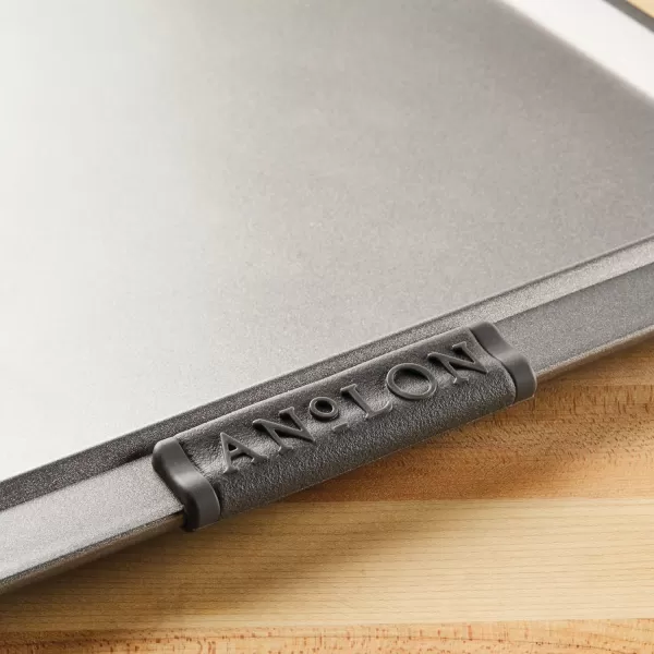 Anolon Advanced Nonstick Bakeware/Baking Sheet and Cooling Rack Set, 11" x 17" w, Gray
