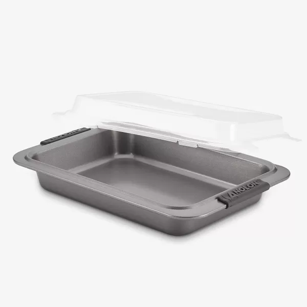 Anolon Advanced Nonstick Baking Pan With Lid / Nonstick Cake Pan With Lid, Rectangle - 9 Inch x 13 Inch, Gray)