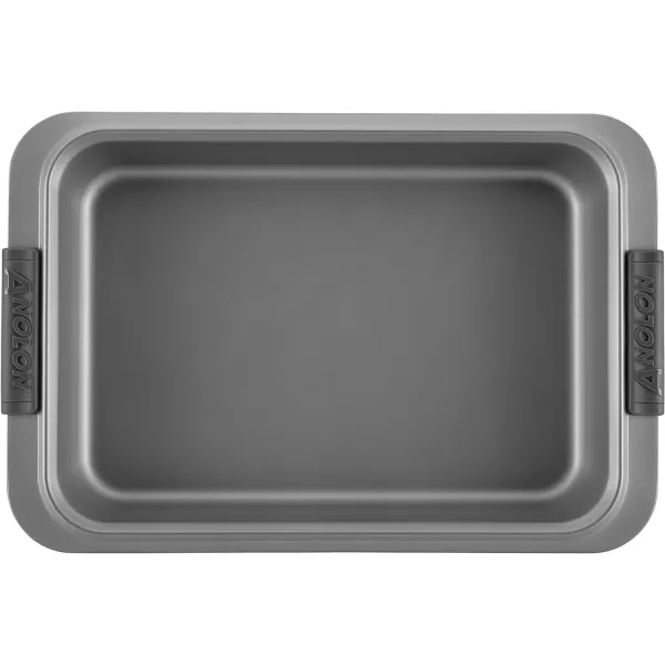 Anolon Advanced Nonstick Baking Pan With Lid / Nonstick Cake Pan With Lid, Rectangle - 9 Inch x 13 Inch, Gray)