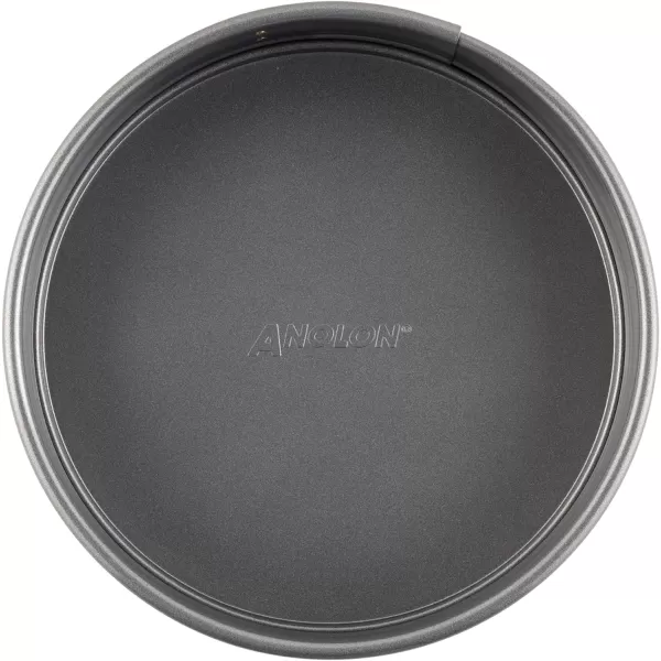 Anolon Advanced Nonstick Springform Baking Pan / Nonstick Springform Cake Pan / Nonstick Cheesecake Pan, Round - 9 Inch, Gray