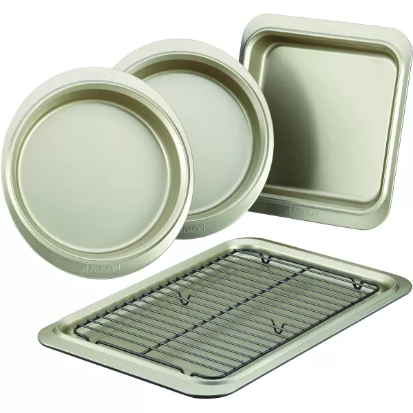 Anolon Allure Nonstick Bakeware Set includes Nonstick Baking Pan with Lid and Muffin/Cupcake Pan - 3 Piece, Onyx/Black/Pewter