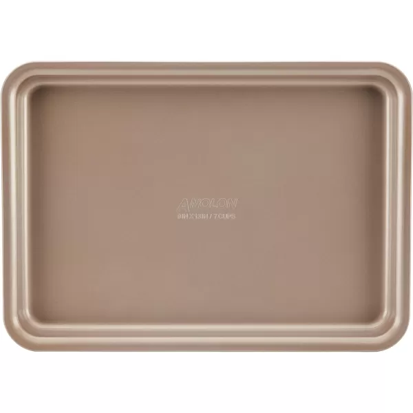 Anolon Gourmet Nonstick Bakeware Set with Nonstick Cookie Sheets / Baking Sheets - 3 Piece, Bronze Brown