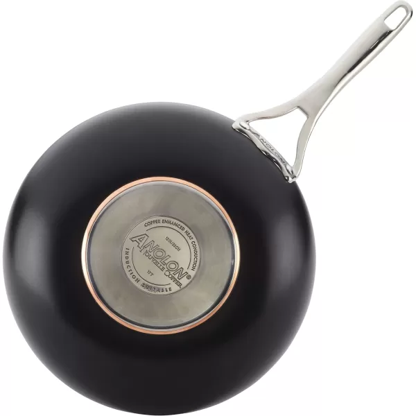 Anolon Nouvelle Copper Hard Anodized Nonstick Pots and Pans, Cookware Set , Onyx