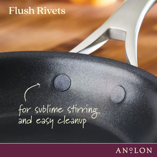 Anolon Nouvelle Copper Hard Anodized Nonstick Pots and Pans, Cookware Set , Onyx
