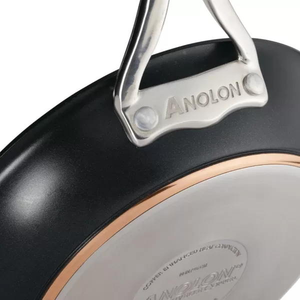 Anolon Nouvelle Copper Hard Anodized Nonstick Pots and Pans, Cookware Set , Onyx