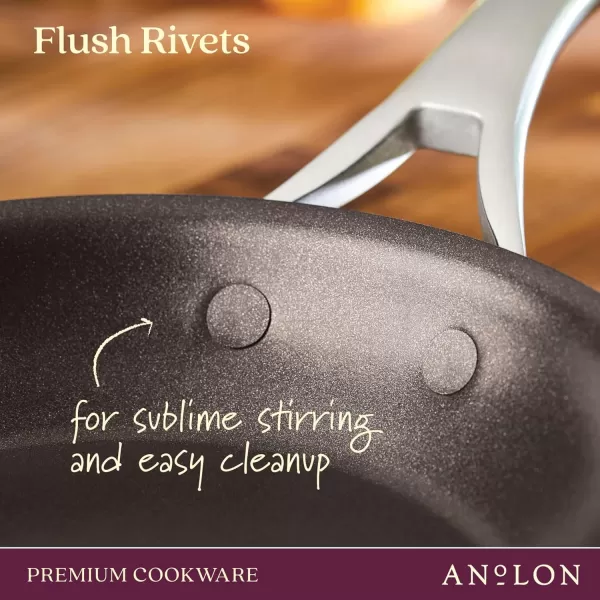 Anolon Nouvelle Copper Hard Anodized Nonstick Pots and Pans, Cookware Set , Onyx