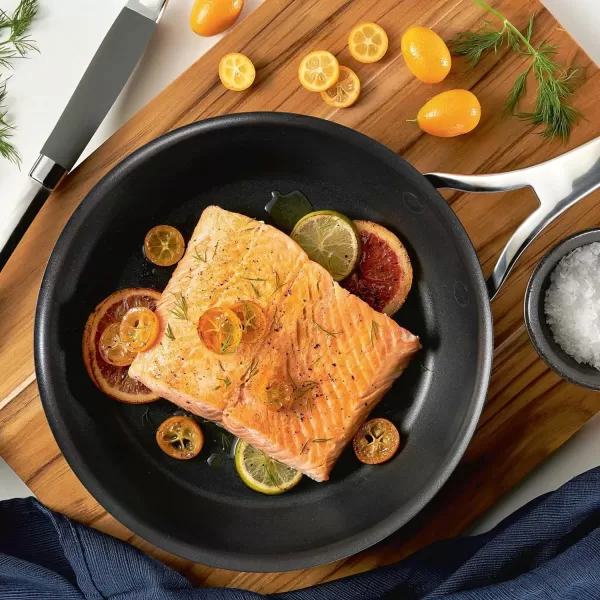 Anolon Nouvelle Copper Hard Anodized Nonstick Pots and Pans, Cookware Set , Onyx