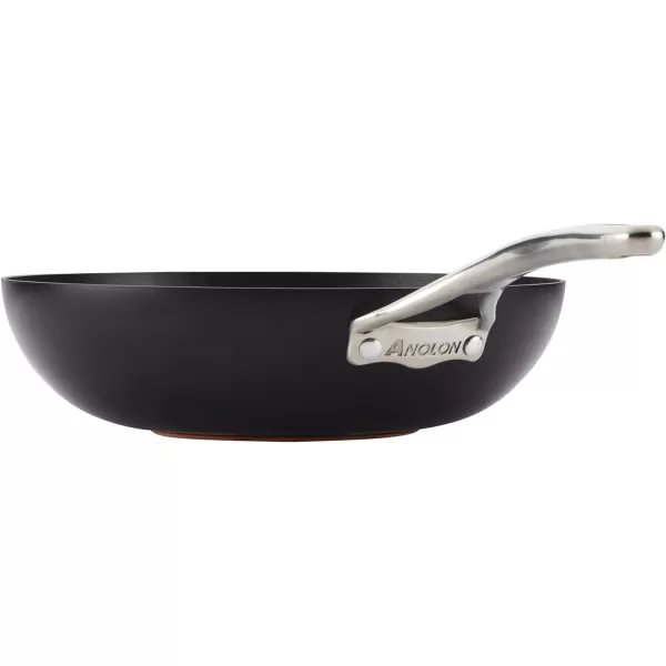 Anolon Nouvelle Copper Hard Anodized Nonstick Pots and Pans, Cookware Set , Onyx