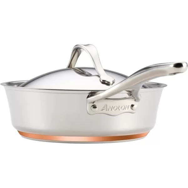 Anolon Nouvelle Stainless Steel Cookware Pots and Pans Set, 10 Piece)