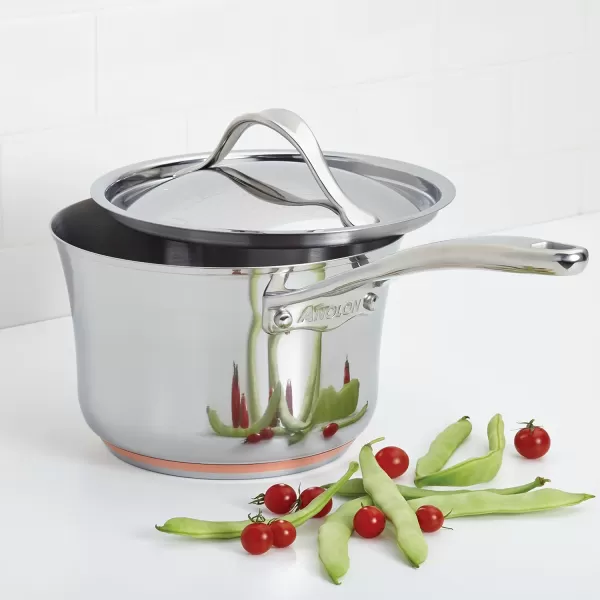Anolon Nouvelle Stainless Steel Cookware Pots and Pans Set, 10 Piece)