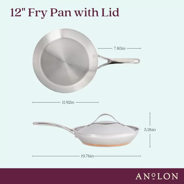Anolon Nouvelle Stainless Steel Cookware Pots and Pans Set, 10 Piece)