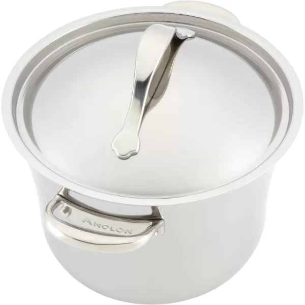 Anolon Nouvelle Stainless Steel Cookware Pots and Pans Set, 10 Piece)