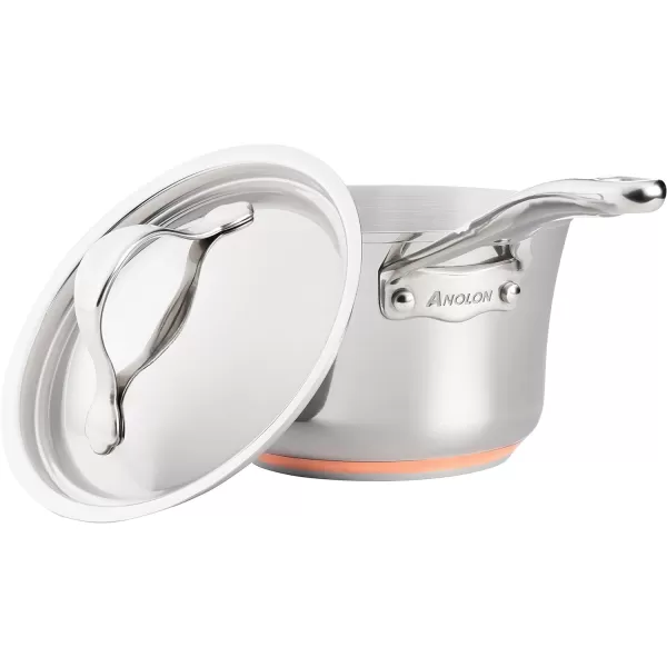 Anolon Nouvelle Stainless Steel Cookware Pots and Pans Set, 10 Piece)