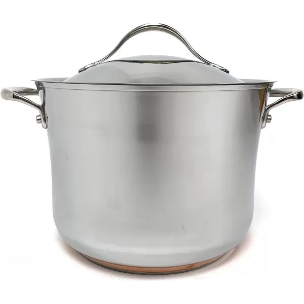 Anolon Nouvelle Stainless Steel Cookware Pots and Pans Set, 11 Piece