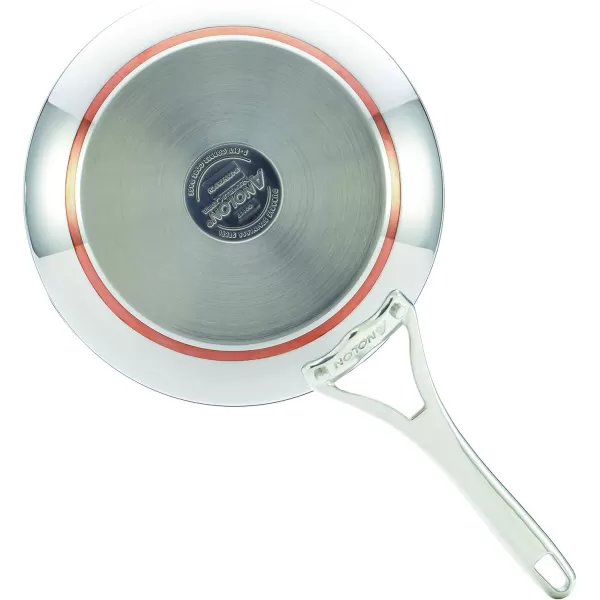 Anolon Nouvelle Stainless Steel Sauce Pan/Saucepan with Lid, 3.5 Quart, Silver)