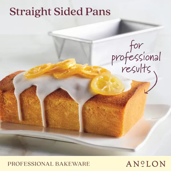 Anolon Pro Aluminized Steel Bakeware Half Sheet Baking Set/Cookie Pans, Two 13-Inch x 18-Inch, Silver