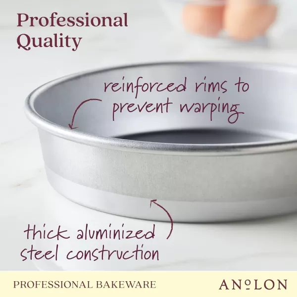 Anolon Pro-Bake Aluminized Steel Baking Cake Pan, Square, 9 Inch - Silver
