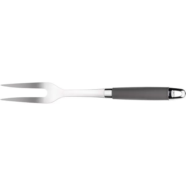 Anolon SureGrip Stainless Steel Meat Fork/Kitchen Tool, 13.25 Inch, Gray,46288