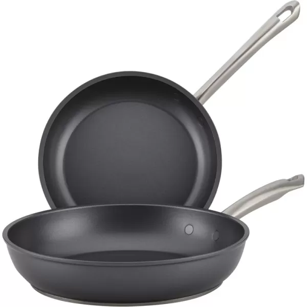 Anolon Accolade Forged Hard Anodized Nonstick Square Grill Pan/Griddle with Spouts, 11 Inch - Moonstone Gray)