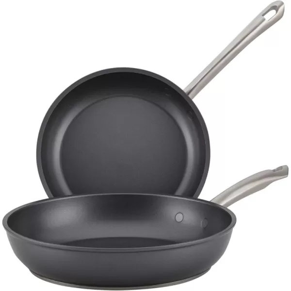 Anolon Accolade Forged Hard Anodized Nonstick Square Grill Pan/Griddle with Spouts, 11 Inch - Moonstone Gray)