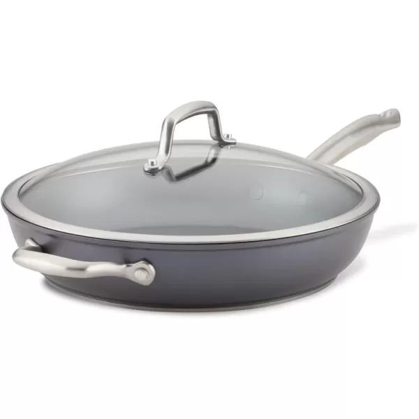 Anolon Accolade Forged Hard Anodized Nonstick Square Grill Pan/Griddle with Spouts, 11 Inch - Moonstone Gray)