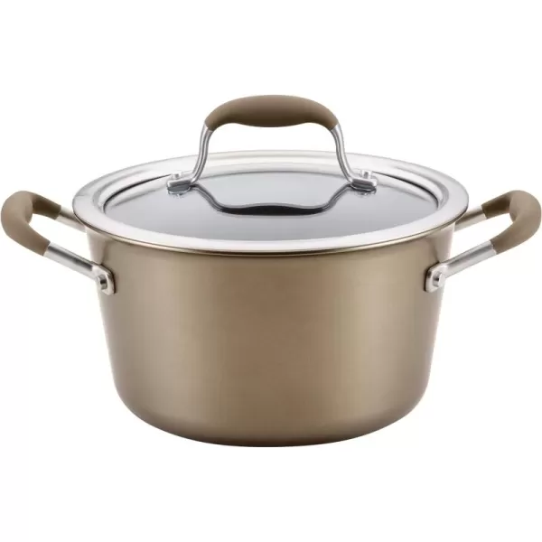 Anolon Advanced Home Hard Anodized Nonstick Sauce Pan/Saucepan with Straining and Lid, 2 Quart 
