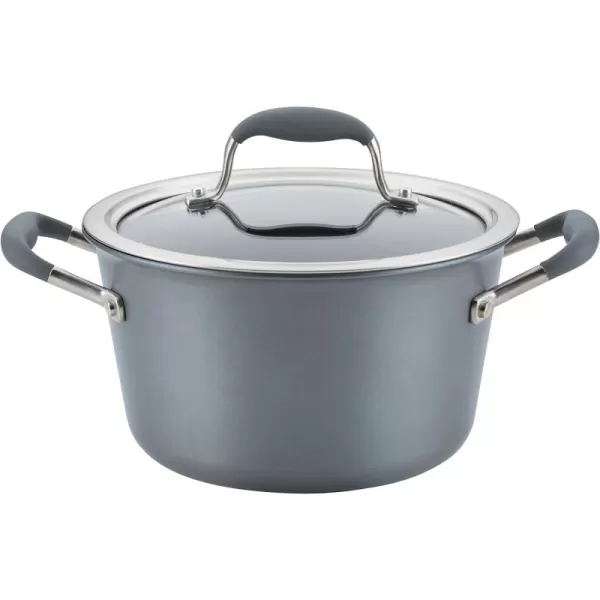 Anolon Advanced Home Hard Anodized Nonstick Sauce Pan/Saucepan with Straining and Lid, 2 Quart 
