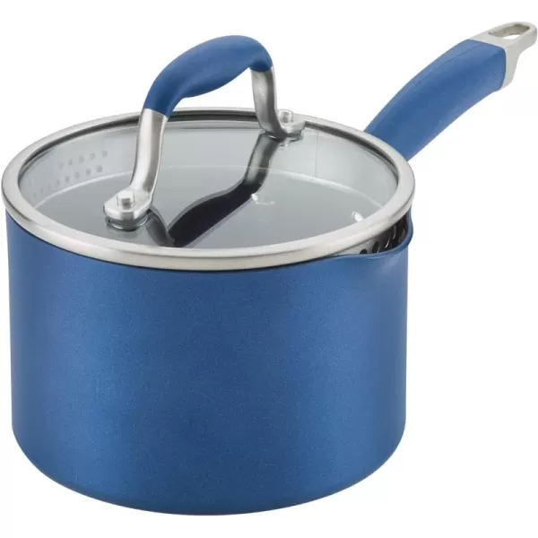Anolon Advanced Home Hard Anodized Nonstick Sauce Pan/Saucepan with Straining and Lid, 2 Quart 