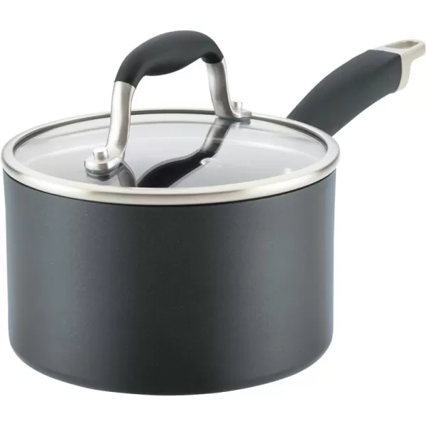 Anolon Advanced Home Hard Anodized Nonstick Sauce Pan/Saucepan with Straining and Lid, 2 Quart 