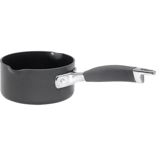 Anolon Advanced Home Hard Anodized Nonstick Sauce Pan/Saucepan with Straining and Lid, 2 Quart 